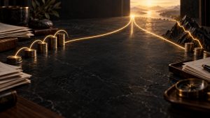 Three debt payoff paths converging toward financial freedom